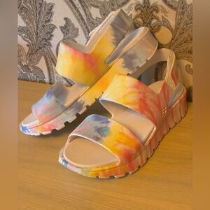 Colorful Tie-Dye luxe Foam Sandals